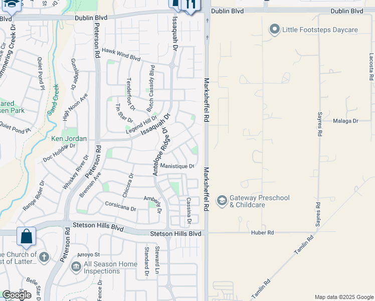 map of restaurants, bars, coffee shops, grocery stores, and more near 5768 Badenoch Terrace in Colorado Springs