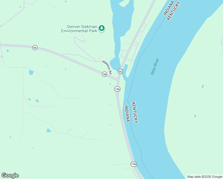 map of restaurants, bars, coffee shops, grocery stores, and more near 3125 Indiana 156 in Rising Sun