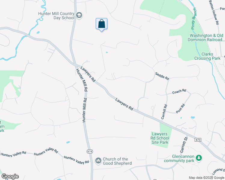 map of restaurants, bars, coffee shops, grocery stores, and more near 10236 Lawyers Road in Vienna