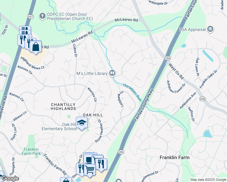 map of restaurants, bars, coffee shops, grocery stores, and more near 2967 Mother Well Court in Herndon