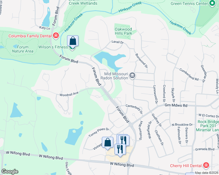map of restaurants, bars, coffee shops, grocery stores, and more near 3205 Shoreside Drive in Columbia