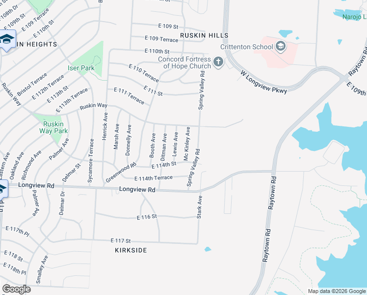map of restaurants, bars, coffee shops, grocery stores, and more near 11306 Mckinley Avenue in Kansas City