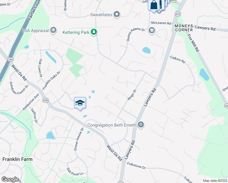 map of restaurants, bars, coffee shops, grocery stores, and more near 12521 Summer Place in Herndon