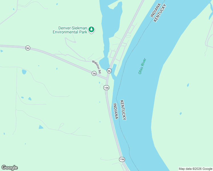 map of restaurants, bars, coffee shops, grocery stores, and more near 3125 Indiana 156 in Rising Sun