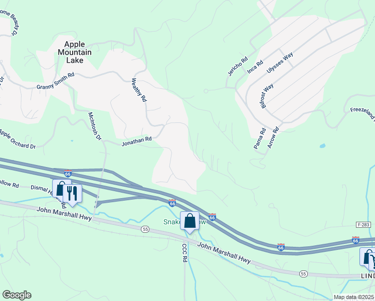 map of restaurants, bars, coffee shops, grocery stores, and more near 542 Jonathan Road in Linden