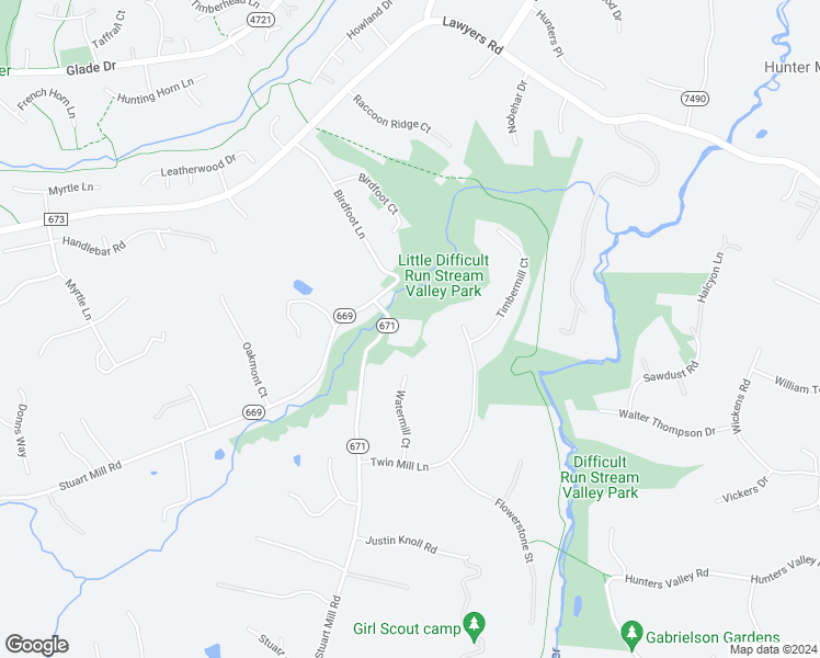 map of restaurants, bars, coffee shops, grocery stores, and more near 11050 Stuart Mill Road in Oakton