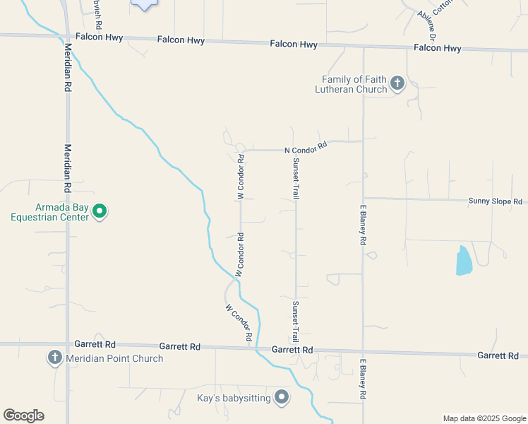 map of restaurants, bars, coffee shops, grocery stores, and more near 5915 West Condor Road in Peyton