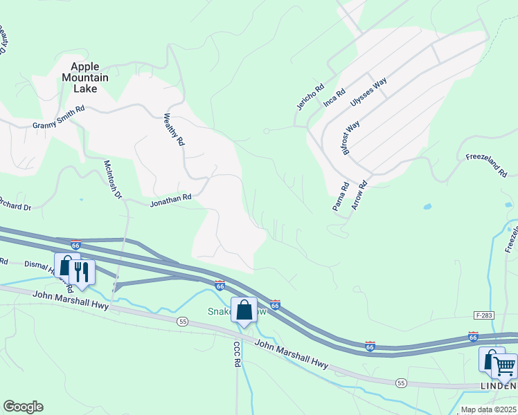 map of restaurants, bars, coffee shops, grocery stores, and more near 551 Jonathan Road in Linden