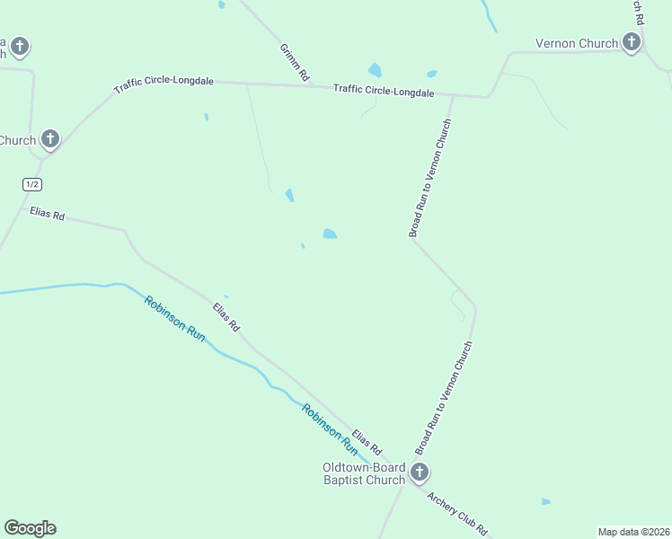 map of restaurants, bars, coffee shops, grocery stores, and more near Broad Run to Vernon Church in Letart