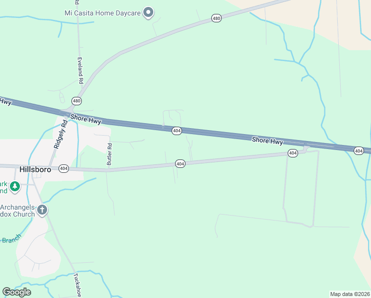 map of restaurants, bars, coffee shops, grocery stores, and more near 22461 Hillsboro Road in Denton