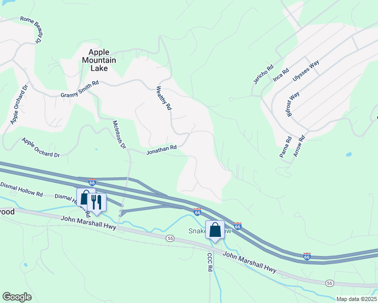 map of restaurants, bars, coffee shops, grocery stores, and more near 143 Golden Russet Drive in Linden