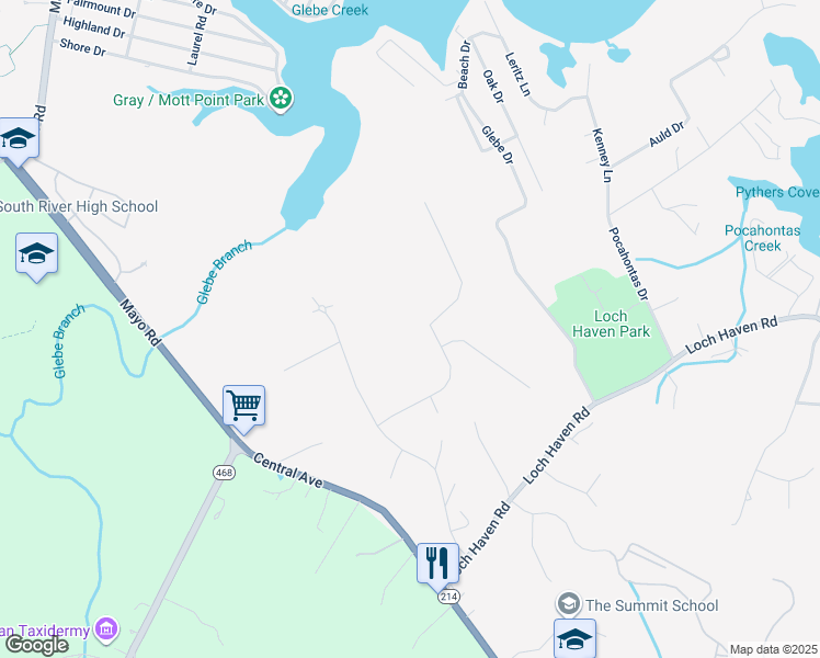 map of restaurants, bars, coffee shops, grocery stores, and more near 3754 Colliers Drive in Edgewater
