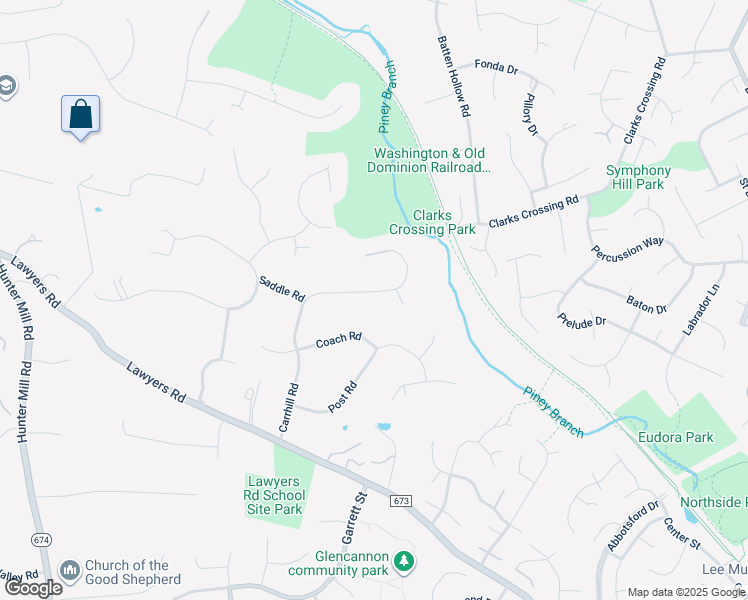 map of restaurants, bars, coffee shops, grocery stores, and more near 2023 Carrhill Road in Vienna