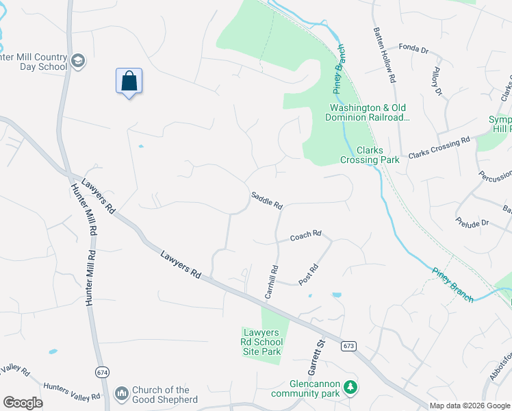 map of restaurants, bars, coffee shops, grocery stores, and more near 10141 Wendover Drive in Vienna