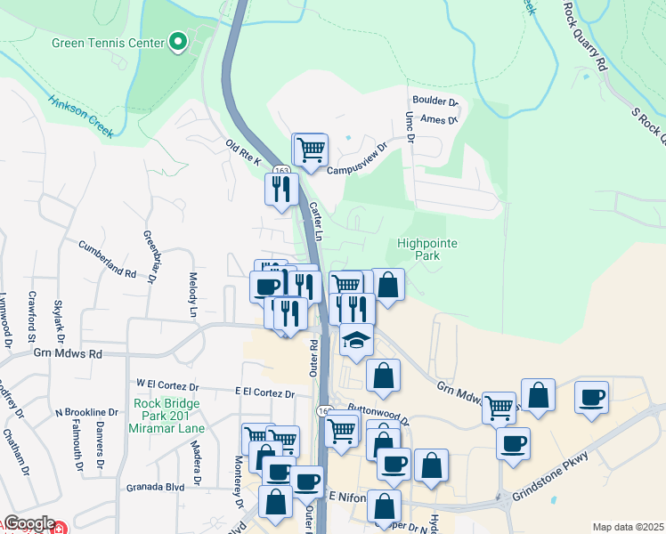 map of restaurants, bars, coffee shops, grocery stores, and more near 2901 Clover Way in Columbia