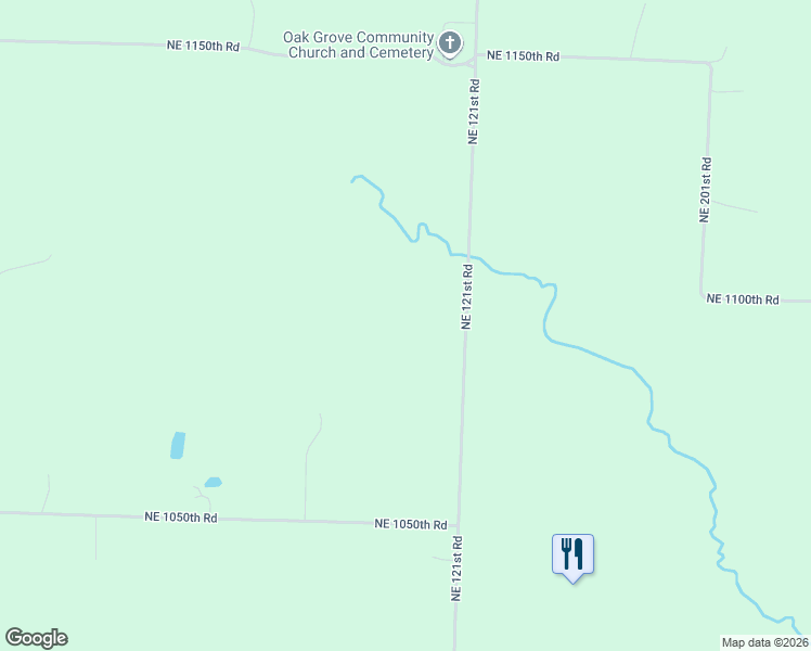 map of restaurants, bars, coffee shops, grocery stores, and more near 1074 Northeast 121st Road in Warrensburg