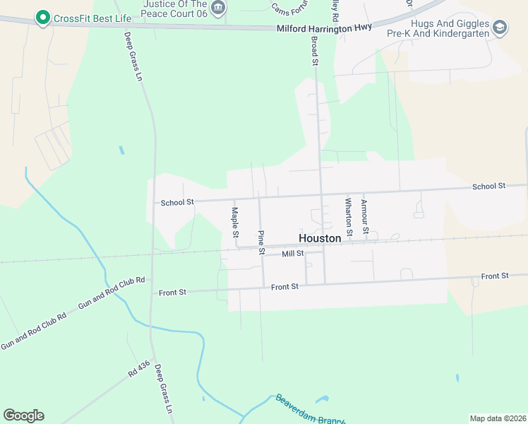 map of restaurants, bars, coffee shops, grocery stores, and more near 1286 Pine Street in Houston