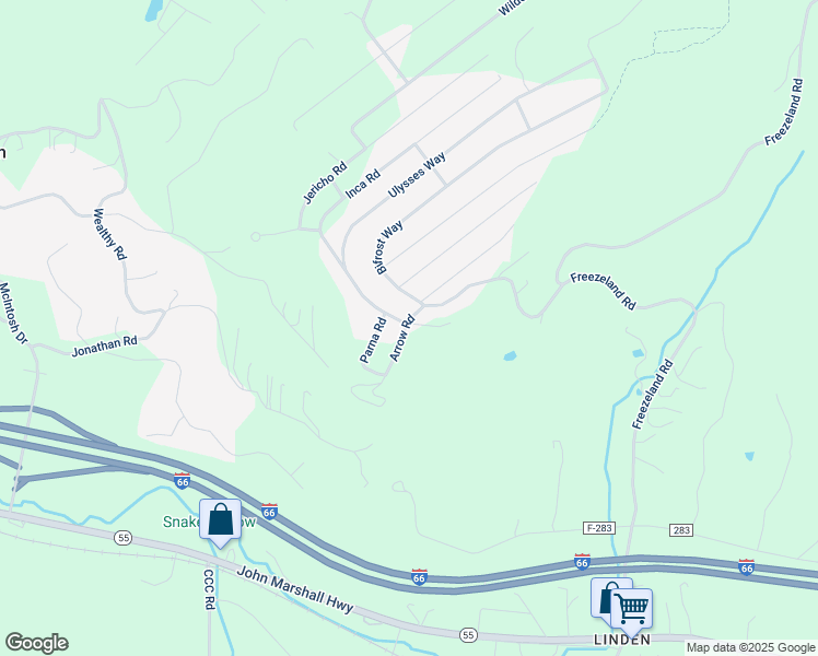 map of restaurants, bars, coffee shops, grocery stores, and more near 95 Arrow Road in Skyland Estates