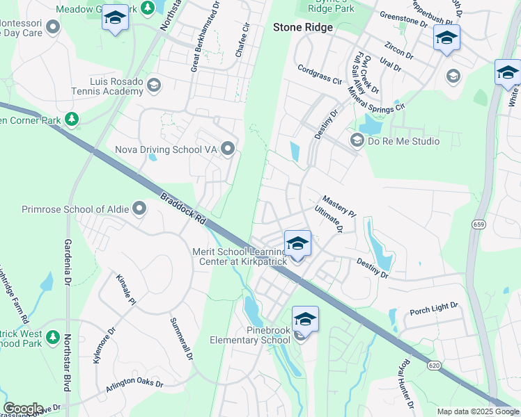 map of restaurants, bars, coffee shops, grocery stores, and more near 41749 Eloquence Terrace in Aldie