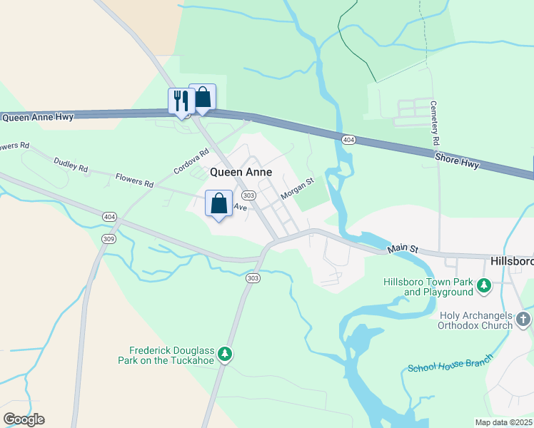 map of restaurants, bars, coffee shops, grocery stores, and more near 13519 Main Street in Queen Anne