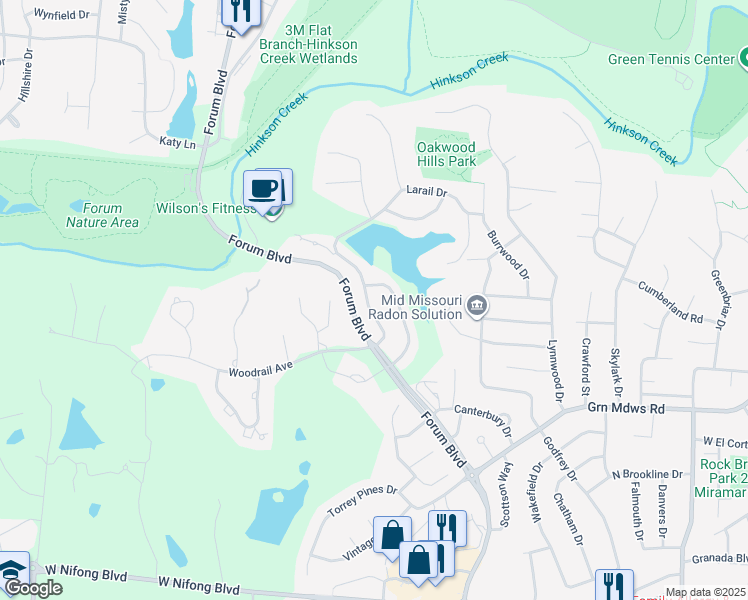 map of restaurants, bars, coffee shops, grocery stores, and more near 3004 Crestwood Lane in Columbia