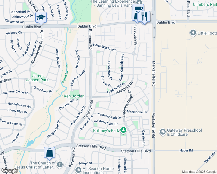 map of restaurants, bars, coffee shops, grocery stores, and more near 6220 Tin Star Drive in Colorado Springs