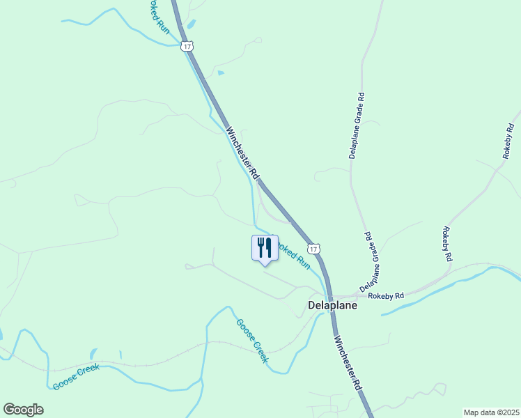 map of restaurants, bars, coffee shops, grocery stores, and more near 2720 Crooked Run Road in Delaplane