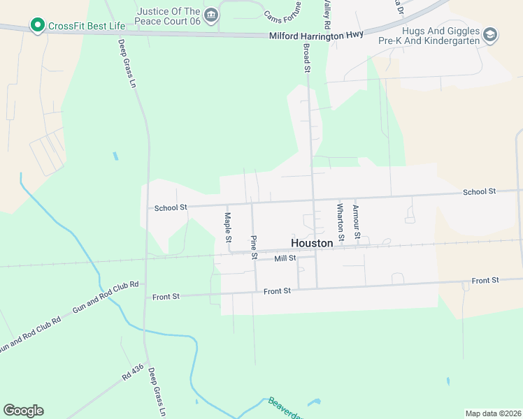 map of restaurants, bars, coffee shops, grocery stores, and more near 1286 Pine Street in Houston