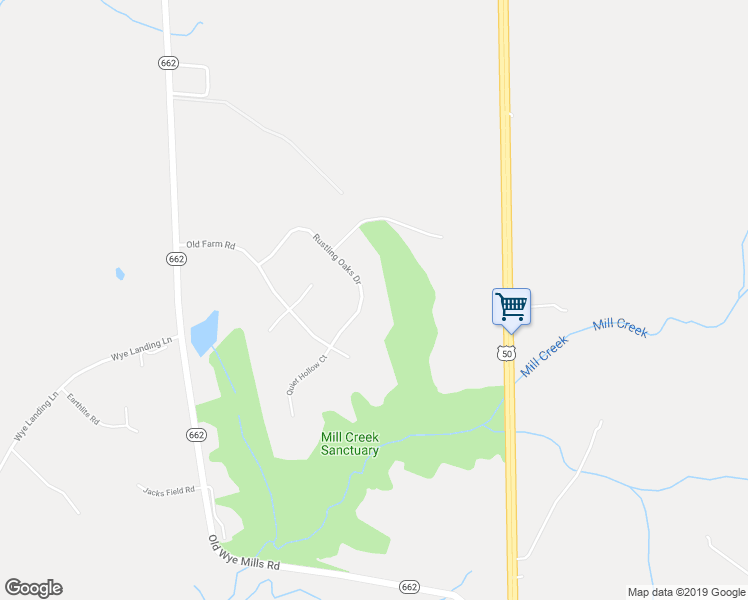 map of restaurants, bars, coffee shops, grocery stores, and more near 13495 Rustling Oaks Drive in Wye Mills