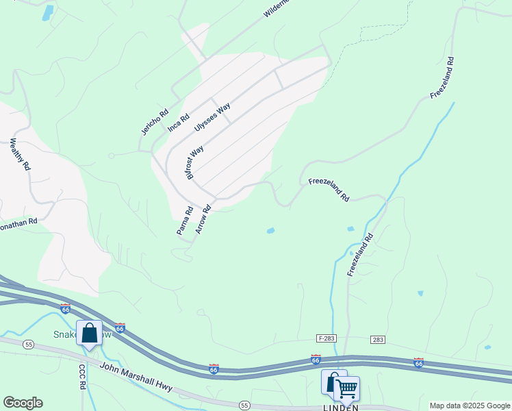 map of restaurants, bars, coffee shops, grocery stores, and more near 293 Bifrost Way in Linden
