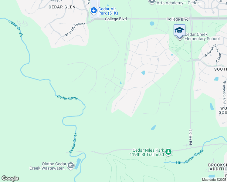map of restaurants, bars, coffee shops, grocery stores, and more near 25143 114th Court in Olathe
