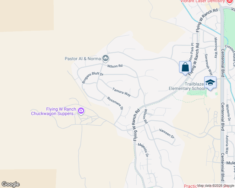 map of restaurants, bars, coffee shops, grocery stores, and more near 2845 Rossmere Street in Colorado Springs