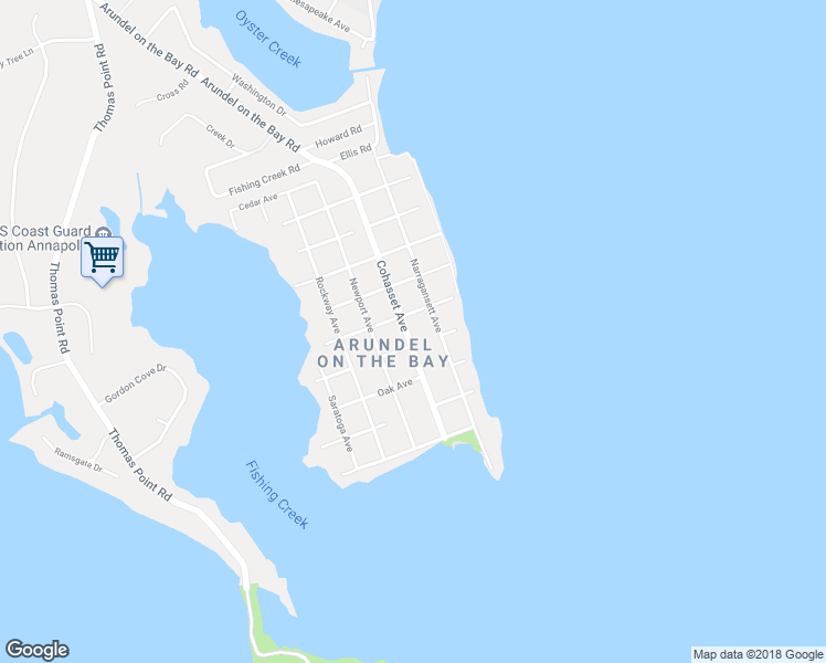map of restaurants, bars, coffee shops, grocery stores, and more near 3507 Cohasset Avenue in Annapolis