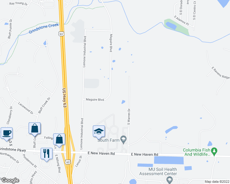 map of restaurants, bars, coffee shops, grocery stores, and more near 2708 Maguire Boulevard in Columbia
