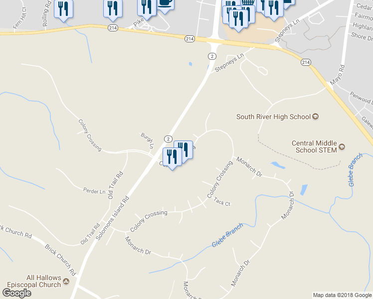 map of restaurants, bars, coffee shops, grocery stores, and more near 9 Sewall Court in Edgewater