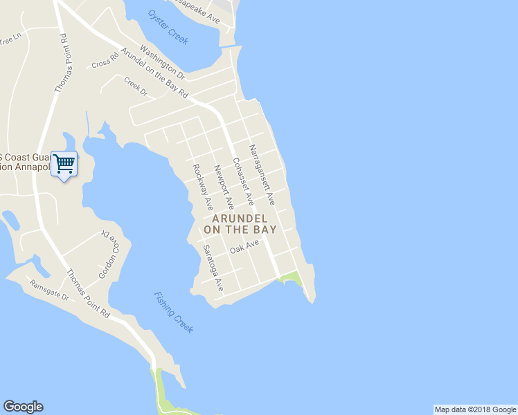 map of restaurants, bars, coffee shops, grocery stores, and more near 3505 Cohasset Avenue in Annapolis