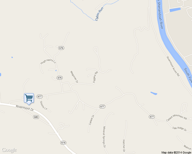 map of restaurants, bars, coffee shops, grocery stores, and more near 320 Figgins Road in Front Royal