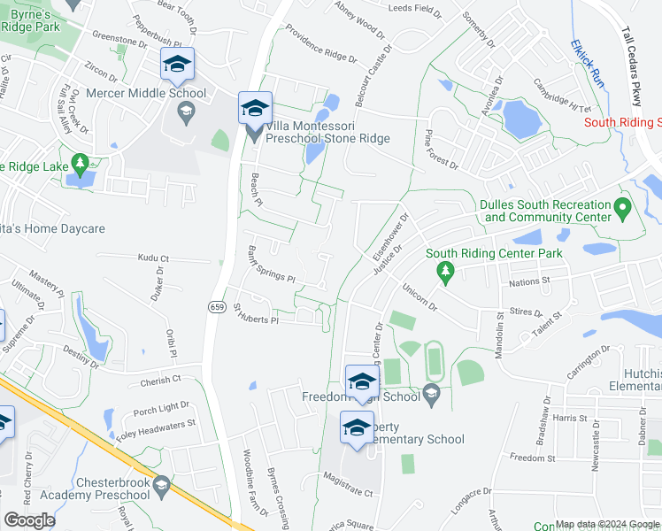 map of restaurants, bars, coffee shops, grocery stores, and more near 25234 Demilton Terrace in Chantilly