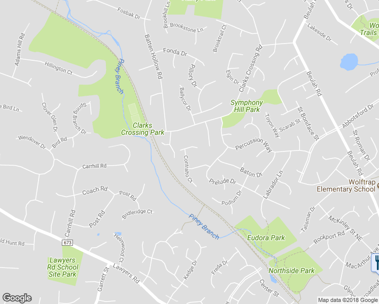 map of restaurants, bars, coffee shops, grocery stores, and more near 9709 Cymbal Drive in Vienna