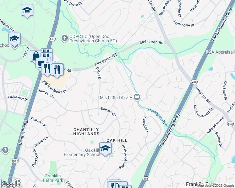 map of restaurants, bars, coffee shops, grocery stores, and more near 13316 Glen Taylor Lane in Herndon