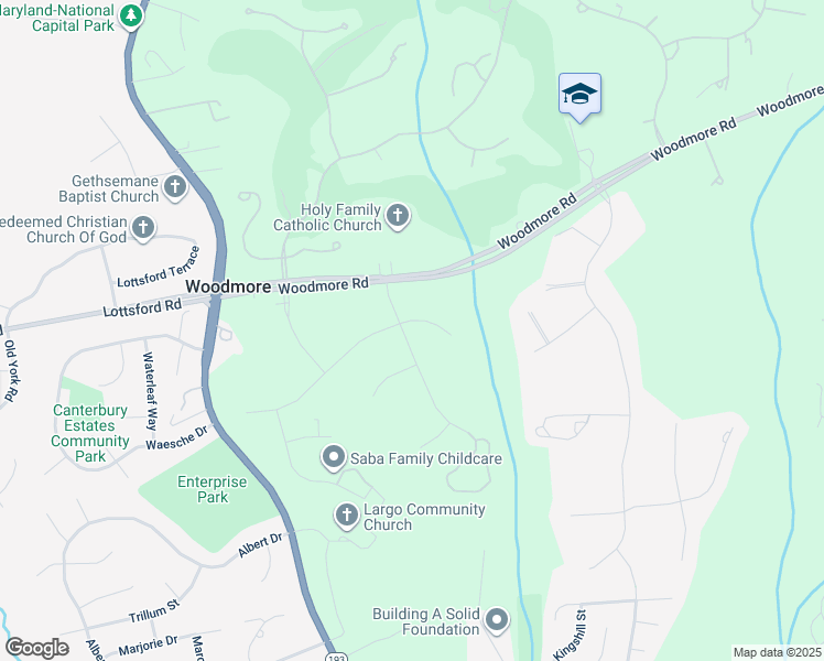 map of restaurants, bars, coffee shops, grocery stores, and more near 12001 Shadystone Terrace in Bowie