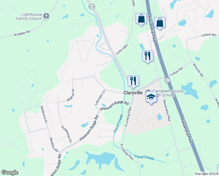 map of restaurants, bars, coffee shops, grocery stores, and more near 796 Mallard Drive in Alexandria