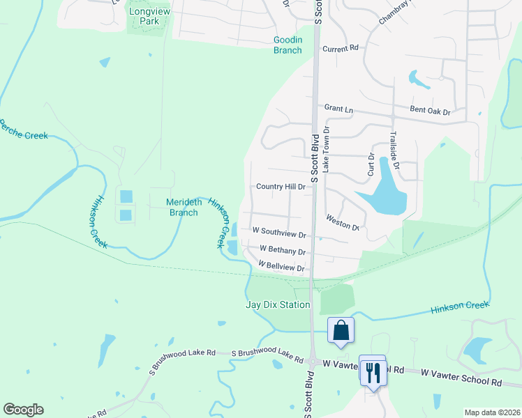 map of restaurants, bars, coffee shops, grocery stores, and more near 3371 Country Hill Court in Columbia