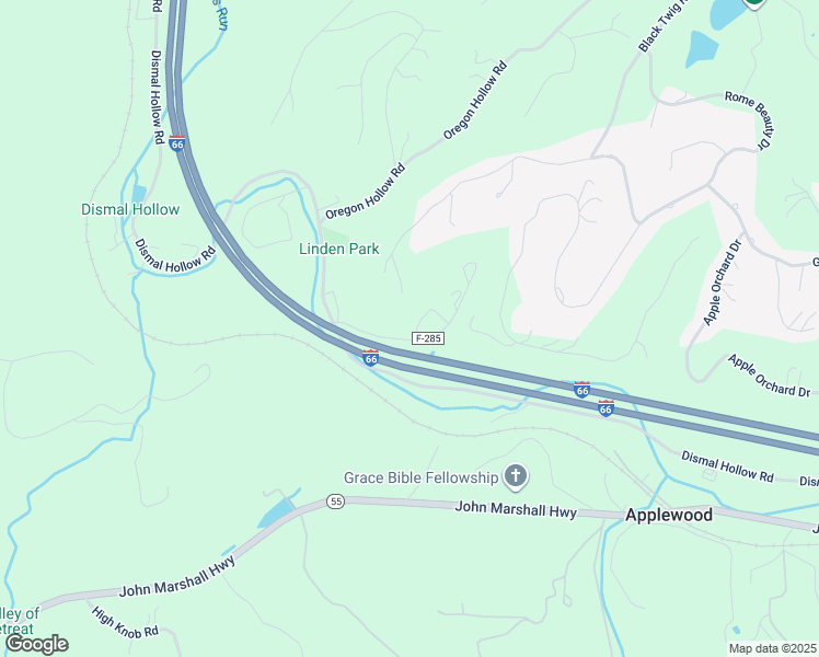 map of restaurants, bars, coffee shops, grocery stores, and more near 173 Gap Road in Front Royal