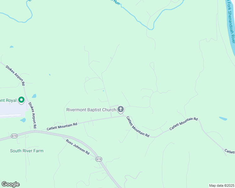 map of restaurants, bars, coffee shops, grocery stores, and more near 129 Wagoner Drive in Front Royal