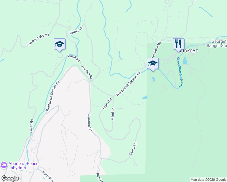 map of restaurants, bars, coffee shops, grocery stores, and more near 7207 Wentworth Springs Road in Georgetown
