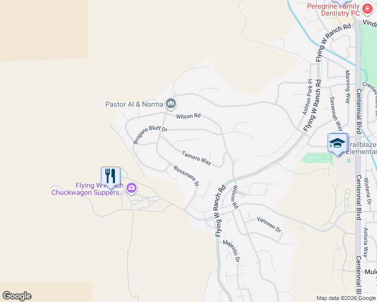 map of restaurants, bars, coffee shops, grocery stores, and more near 2545 Karamy Court in Colorado Springs