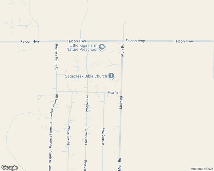 map of restaurants, bars, coffee shops, grocery stores, and more near 6160 Murr Road in Peyton