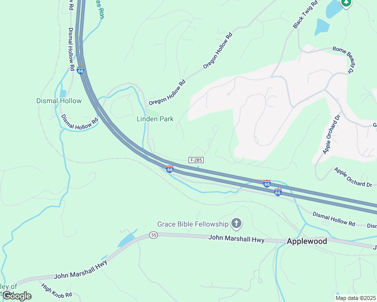 map of restaurants, bars, coffee shops, grocery stores, and more near 173 Gap Road in Front Royal