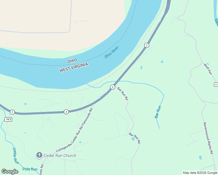 map of restaurants, bars, coffee shops, grocery stores, and more near 3444 Point Pleasant Road in Ravenswood